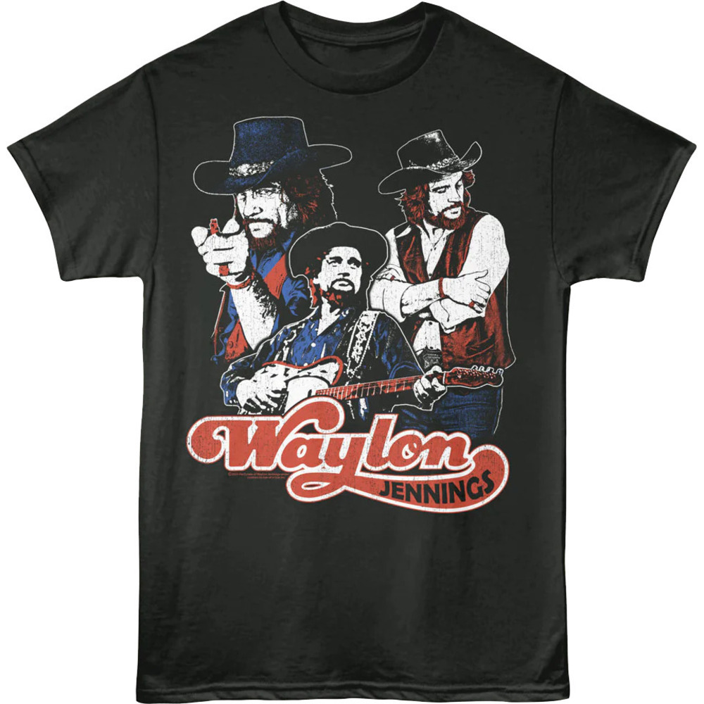 Illustrated Collage Waylon Jennings Tshirt